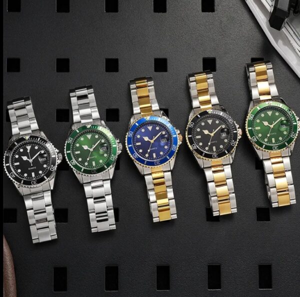 Luxury Men's Stainless Steel Waterproof Wristwatch - Elegant and Durable Design - Image 2