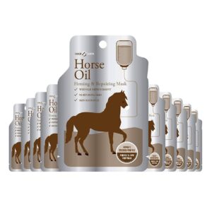 Horse Oil Repairing Face Mask Pack - Nourishing & Revitalizing Sheet Masks